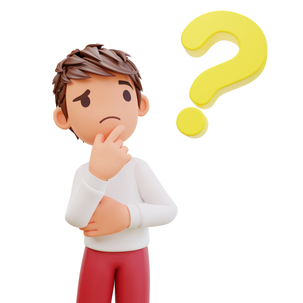 Student with question mark